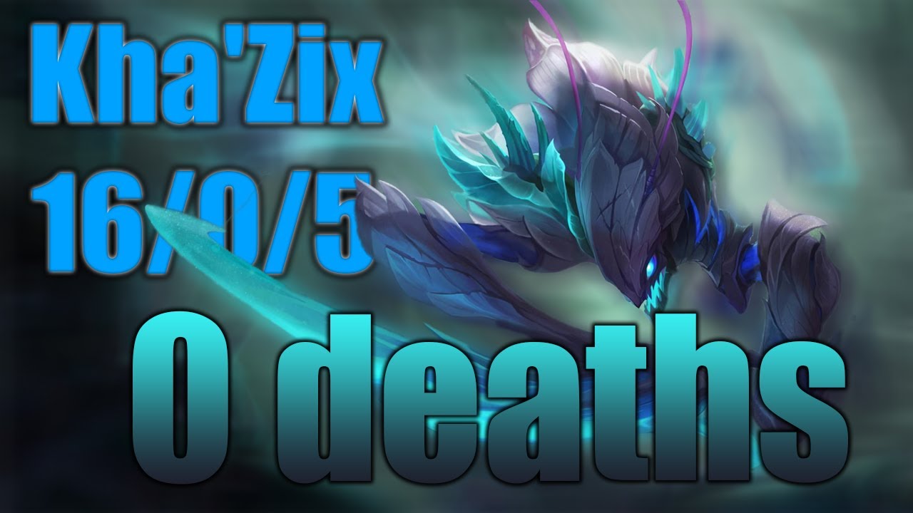 Kha'Zix 4v5 /0 DEATHS /1 afk teammate / 16/0/5 KDA (runes+build)