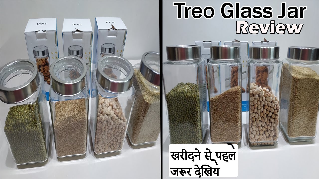 Treo By Milton Cube Storage Glass Jar- 1000ml Set Of -6 | Unboxing And Review