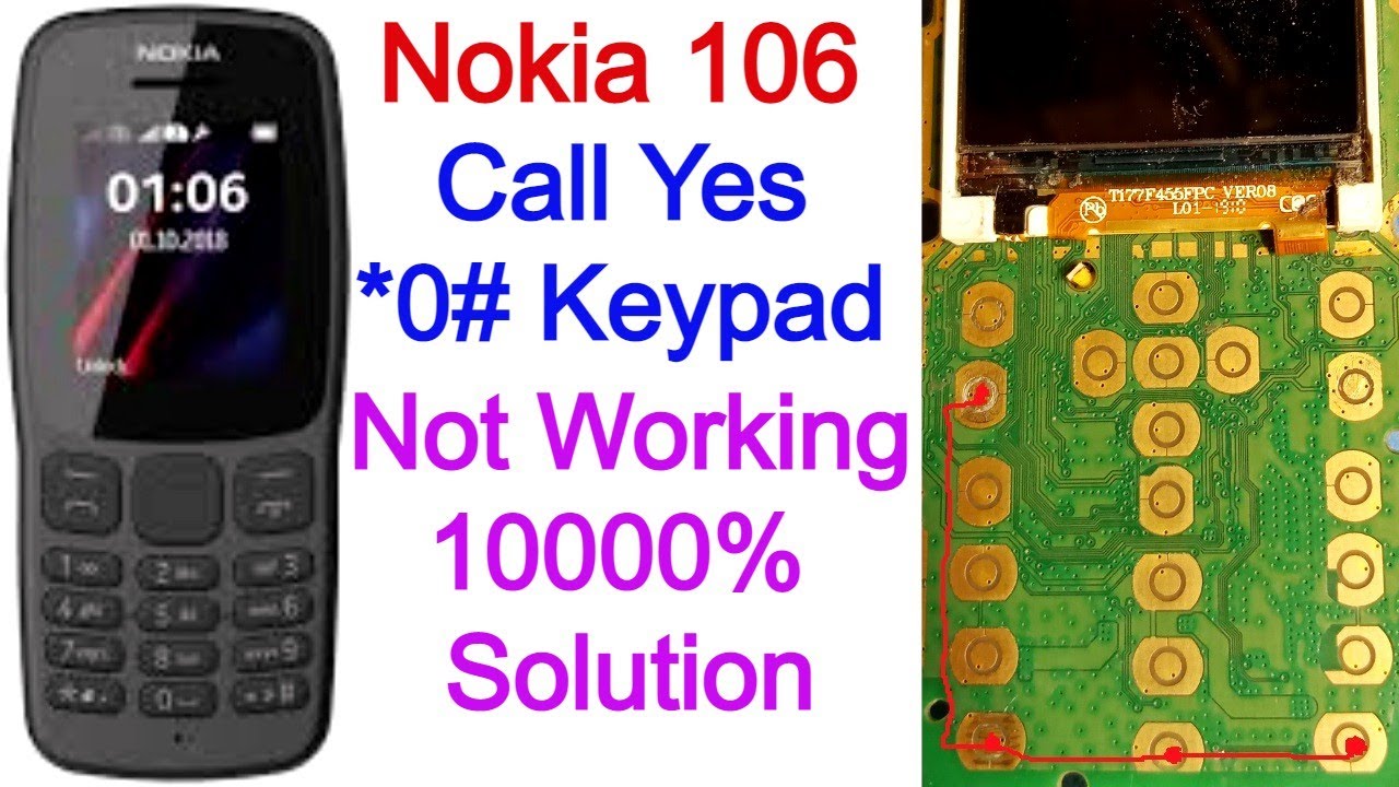 Nokia 106 ( TA-1114 ) Call OK *0# Button Not Working Solution | Keypad Problem 100% Solution