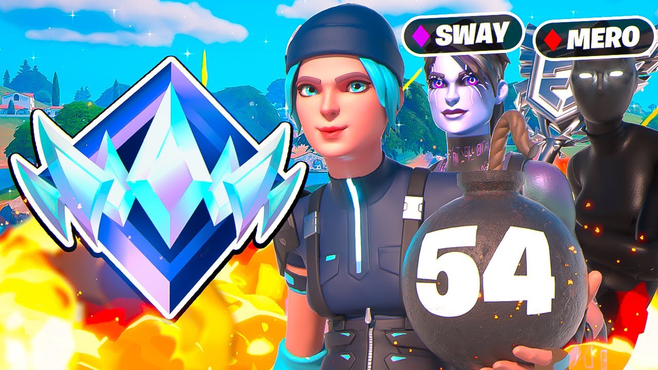 54 Kills In Unreal Rank  + Handcam | Ft. FaZe Sway x Mero (Fortnite Chapter 5)
