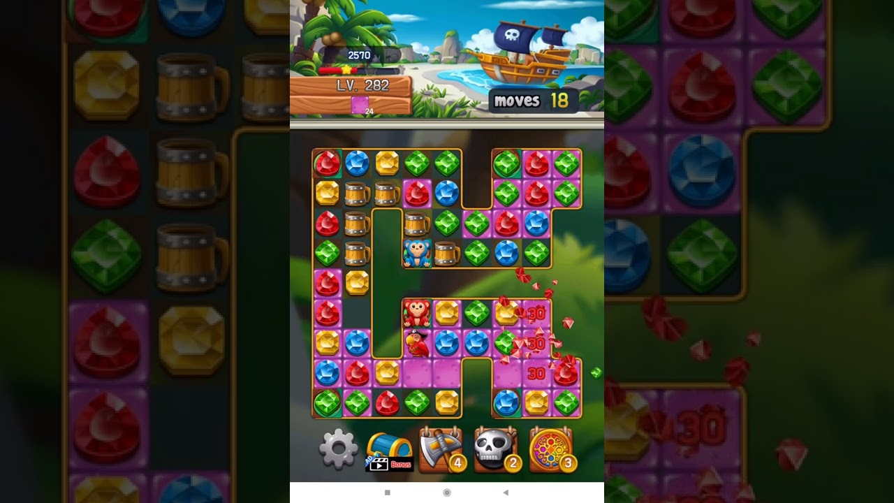 Jewel Chaser 💎 Level 282 ⭐⭐⭐ 2022 - Jewels & Gems Match 3 Puzzle no Booster 👑 Android Gameplay ✅