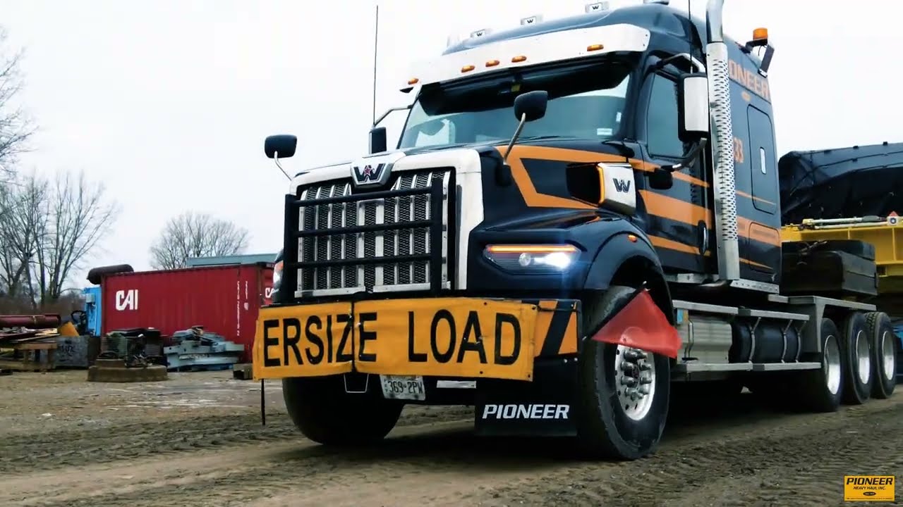 Ontario Canada Superloads - Roll On Barge Operation - Goldhofer THP/SL - Western Star 49X