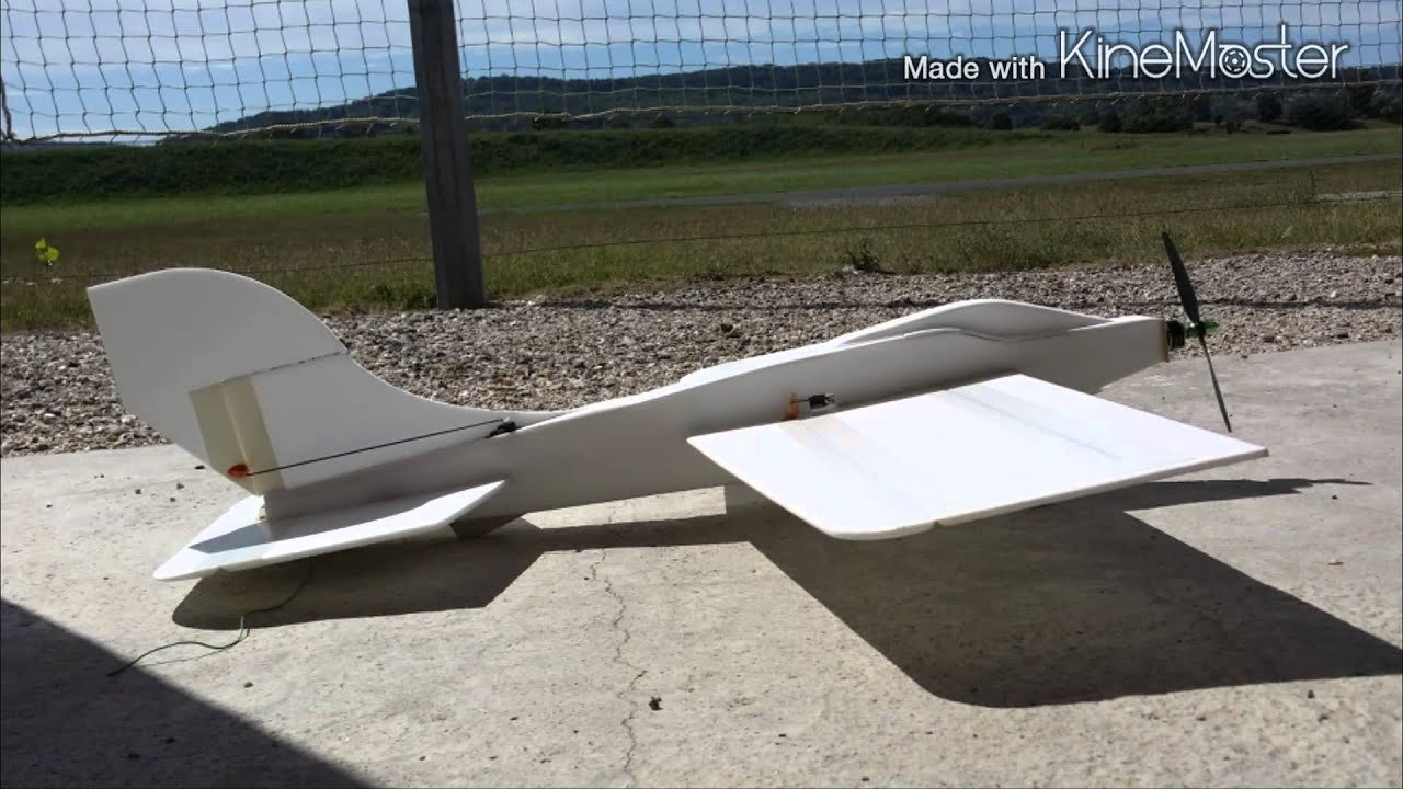 Homemade rc plane + 3D test