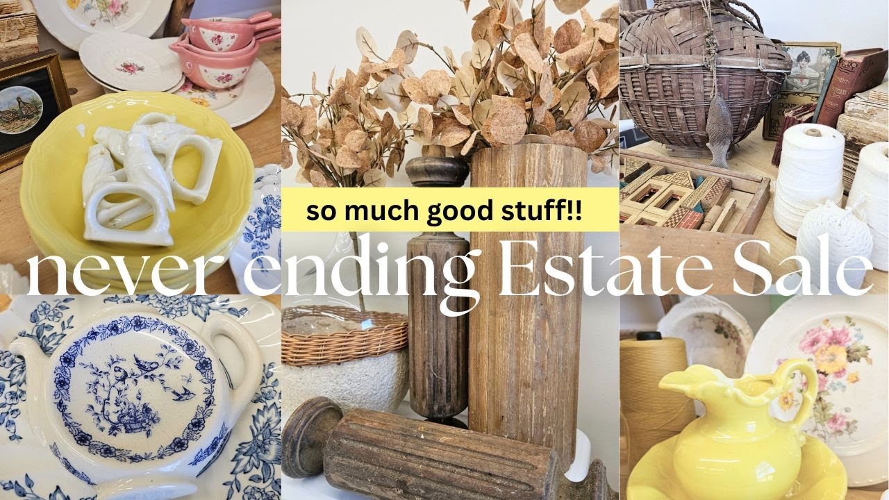 Estate Sale Haul + DIY Plant Tips • Unique Vintage Finds & Home Décor Ideas • Epic Estate Sale Haul