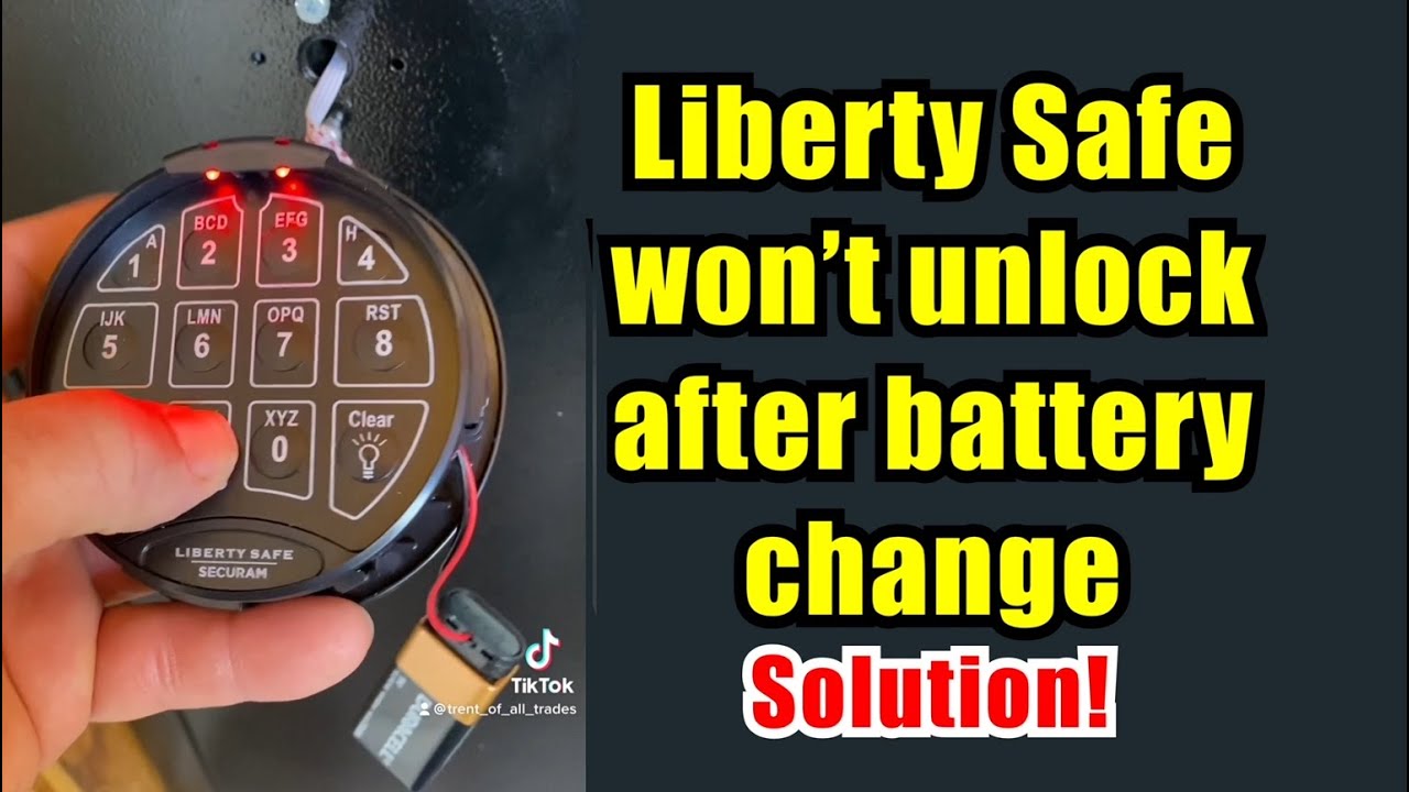Сейф Liberty не разблокируется после замены батареи. Решение!