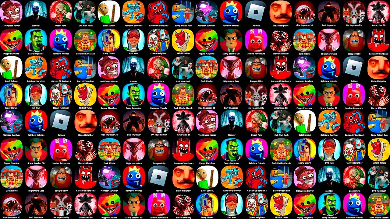 Garten Of Banban 5,Skibidi Toilet,Brawl Stars,Poppy Playtime,Hello Neighbor,Dark Riddle,Family Guy