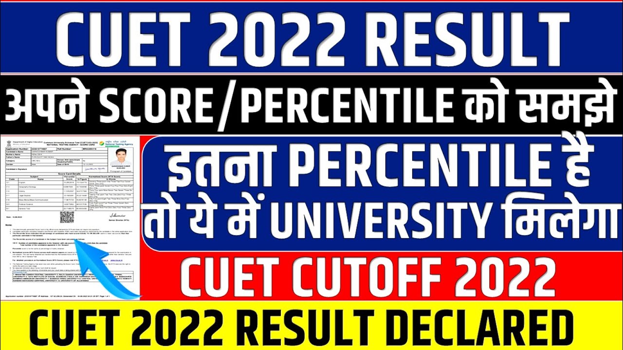 CUET 2022 RESULT DECLARED || CUET 2022 CUTOFF PERCENTILE || KAUNSA COLLEGE MILEGA | CUET RESULT 2022