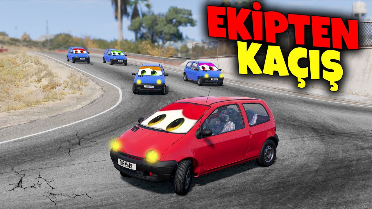BÜYÜK KOVALAMACA ( EBELEMEC ) Renault Twingo | BeamNG.drive // HARD Crash
