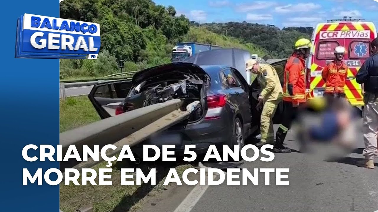 Acidente grave na BR-376 causa a morte de uma criança de cinco anos; outros três ficaram feridos