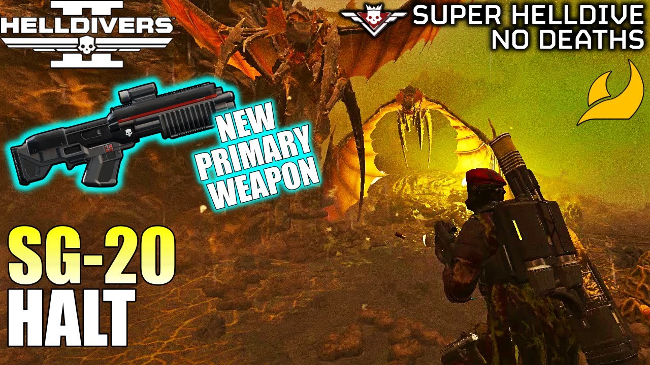 Helldivers 2 - New Shotgun, SG-20 Halt Gameplay (No commentary,  Max difficulty, No deaths)