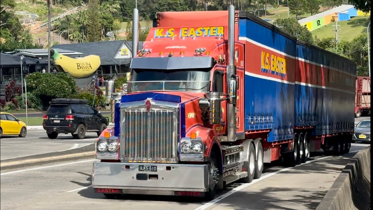 Pearson, NR, Hornby, Bevtrans, SRV, KS Easter. Pacific Hwy Coffs Harbour. #truckspotting 