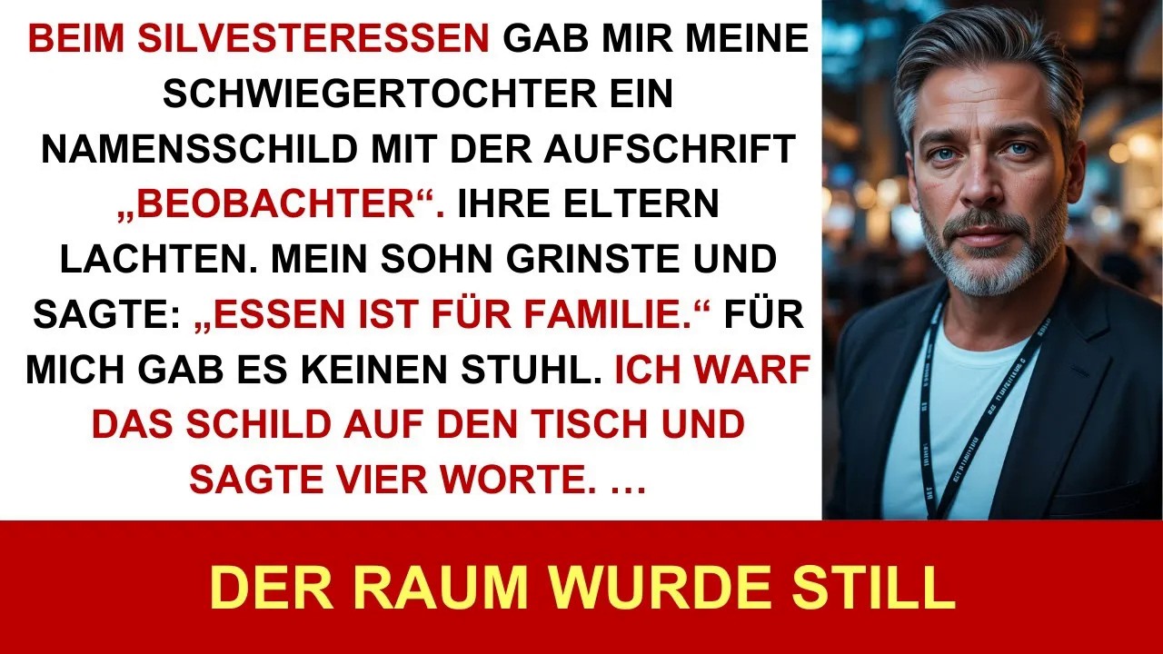 Mein Sohn sah zu, wie man mir an Silvester den Platz nahm—also ging ich und holte alles zurück