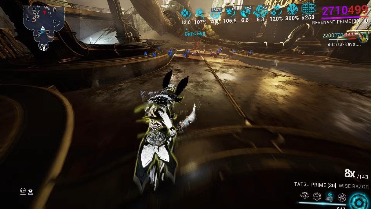 Warframe Tatsu Prime kill a Juggernaut 225 lvl in 1 hit.
