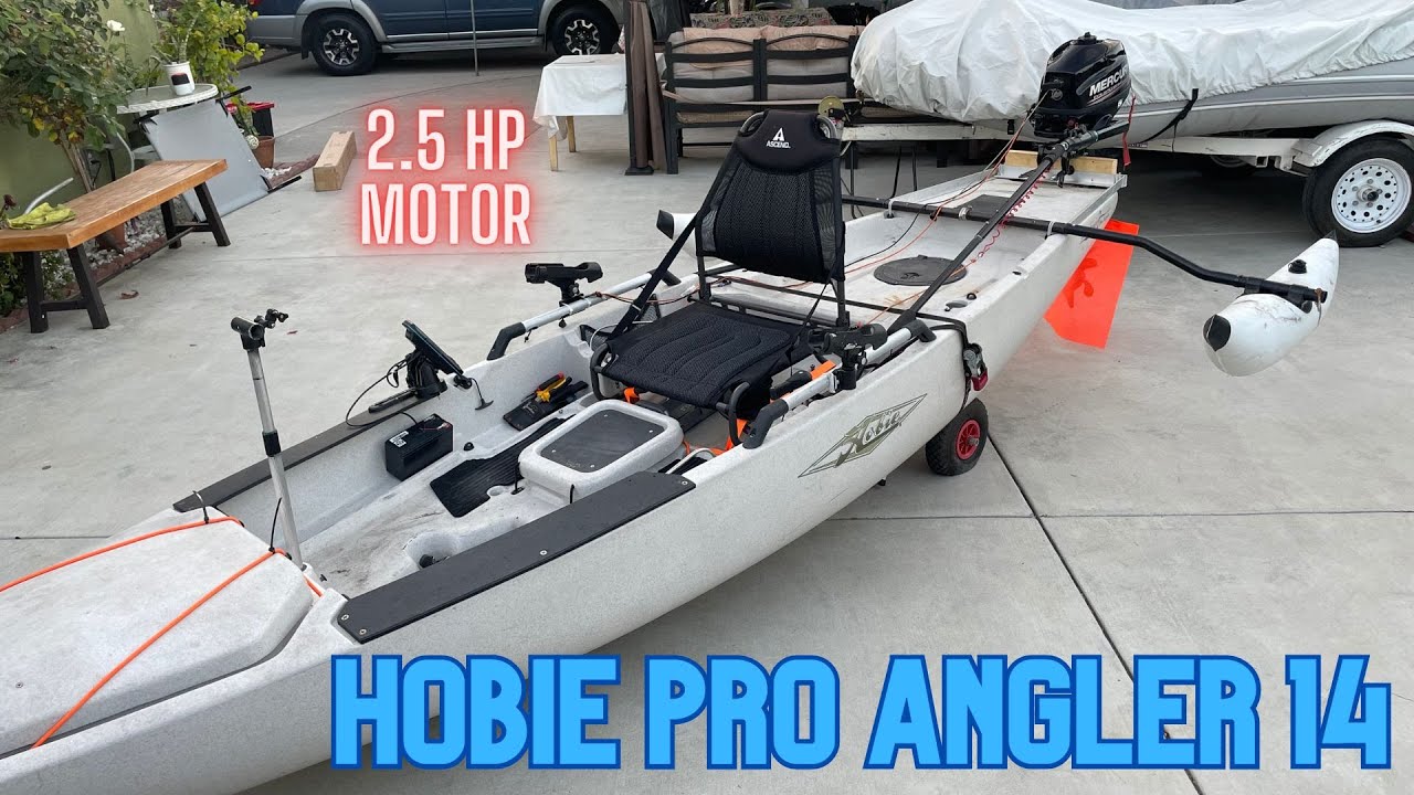 Hobie Pro Angler 14 | Модификация подвесного мотора 2,5 л.с. | Моторный каяк