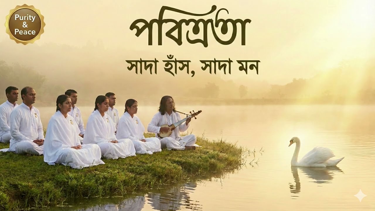 পবিত্রতা | Pobitrota | Shada Hans Shada Mon | Soulful Baul Folk Song | Brahma Kumaris Bengali 🦢