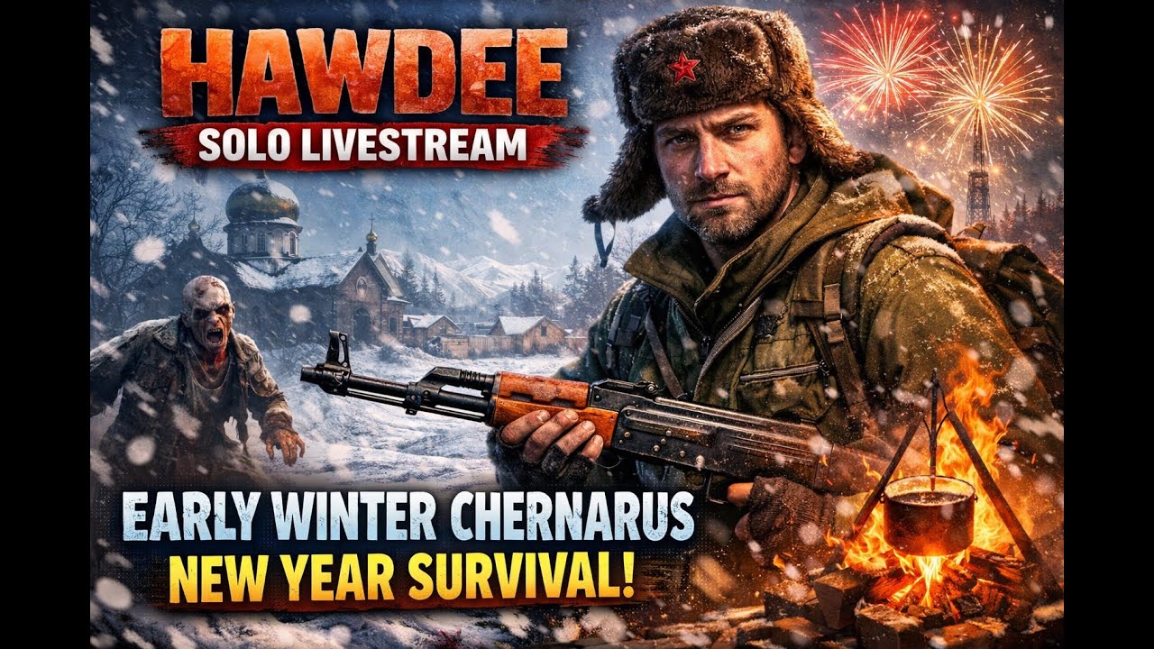 DayZ Solo Survival on Early Winter Chernarus | Live New Year Stream | Hawdee