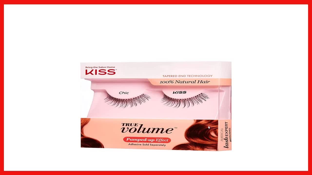 KISS True Volume Multi-Layered False Eyelashes with Tapered End Technology, 100% Natural Hair