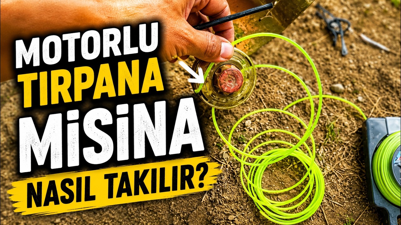 Motorlu Tırpana Misina Nasıl Takılır? #tarım #hobi #bahçe