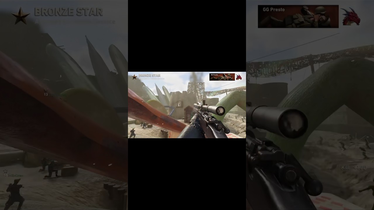 First shot on this game #ww2 #trickshotting #fyp #cod
