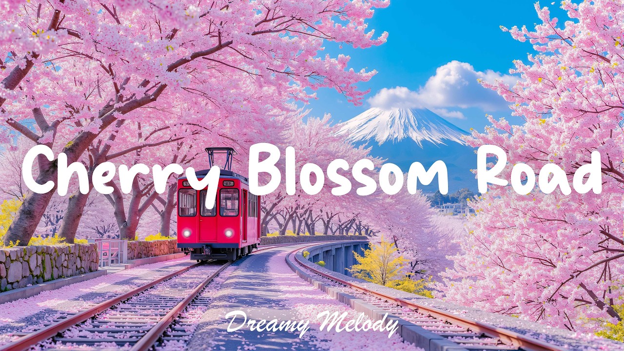 햇살 가득한 벚꽃길 🌸 잔잔한 연주곡과 함께 걸어볼까요? - Cherry Blossom Road | DREAMY MELODY