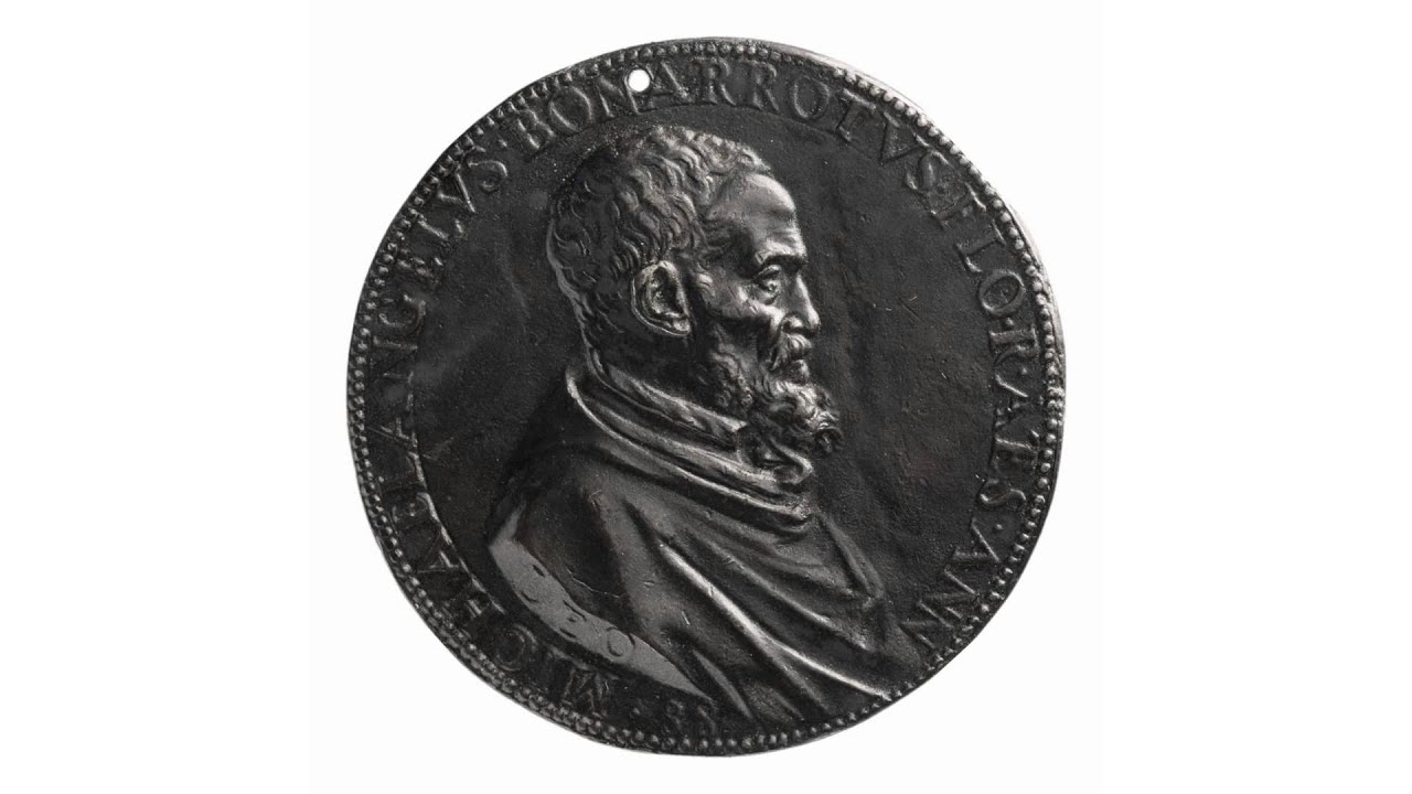 Leone Leoni (1509-1590) Portret van Michelangelo Buonarotti. (1563) NL
