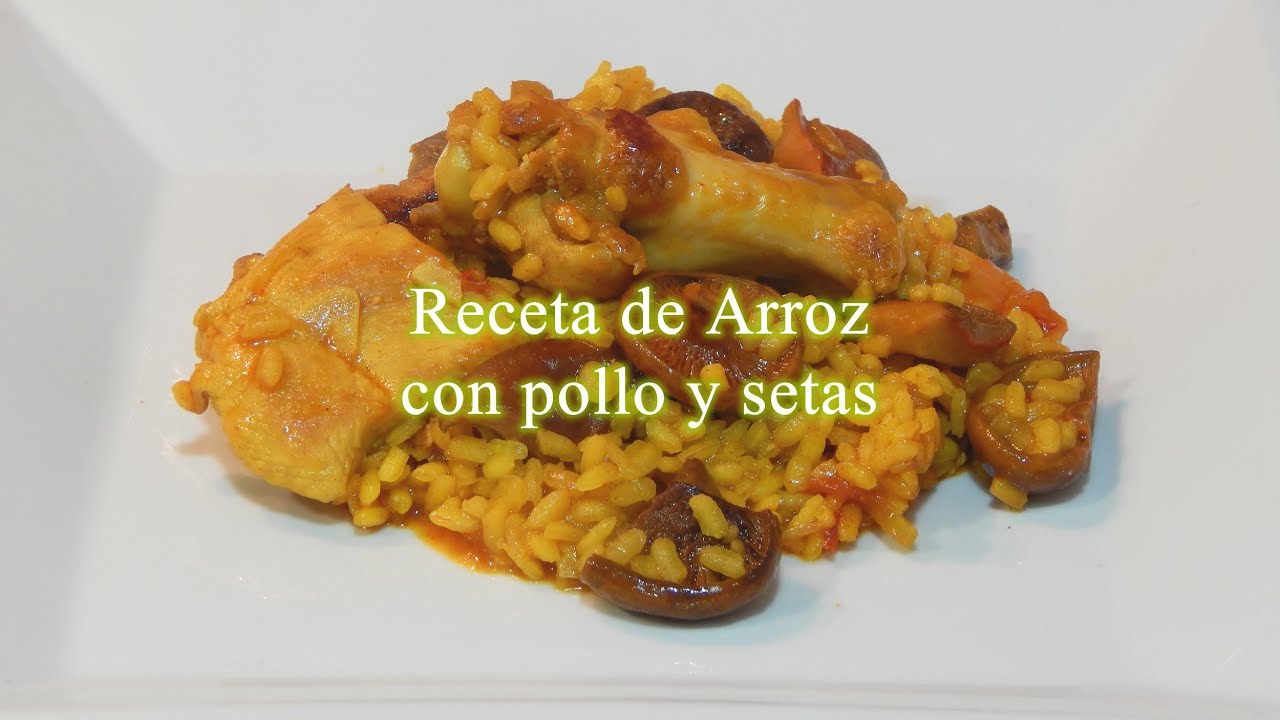 Receta fácil de arroz con pollo y setas