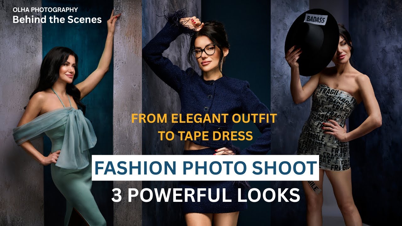 Fashion Photography Behind the Scenes: From Elegant Outfit to Tape Dress