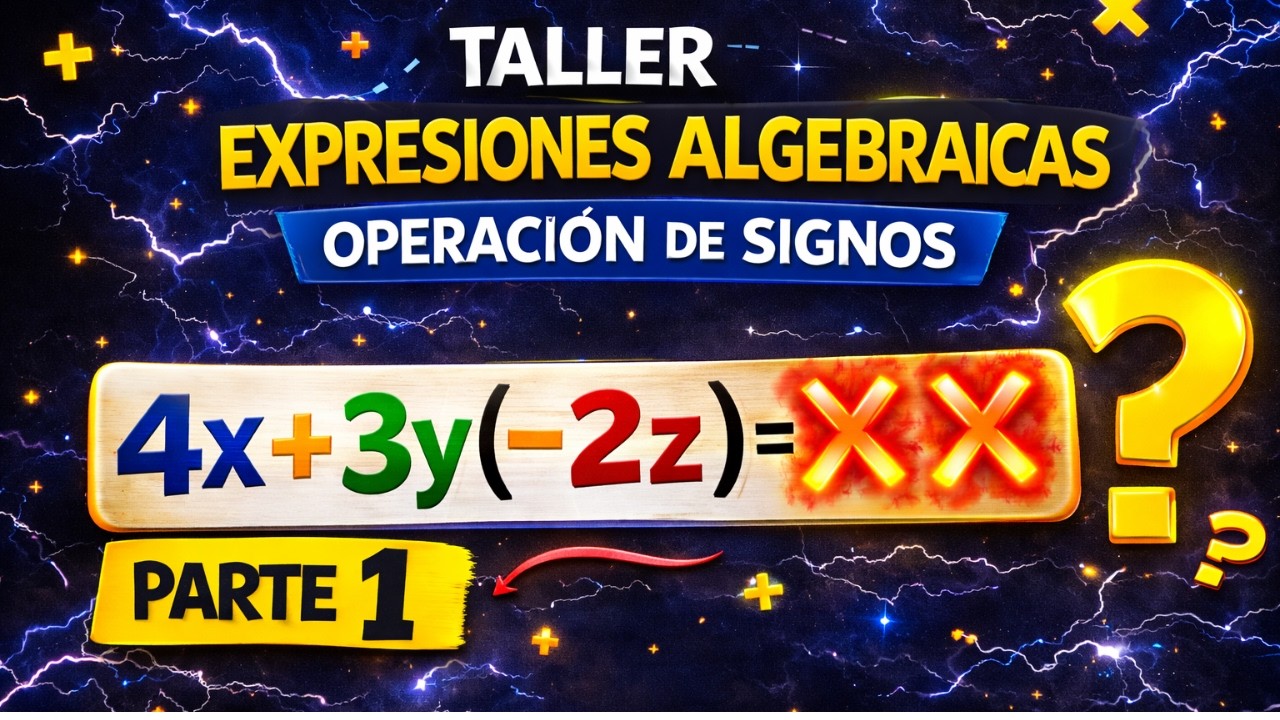 Taller de Expresiones Algebraicas | Operación de Signos | Parte 1 (Ejercicios paso a paso)