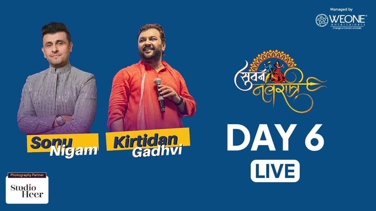 Kirtidan Gadhavi Live | Sonu Nigam | Suvarn Navratri 2024 | Ahmedabad | Day-6