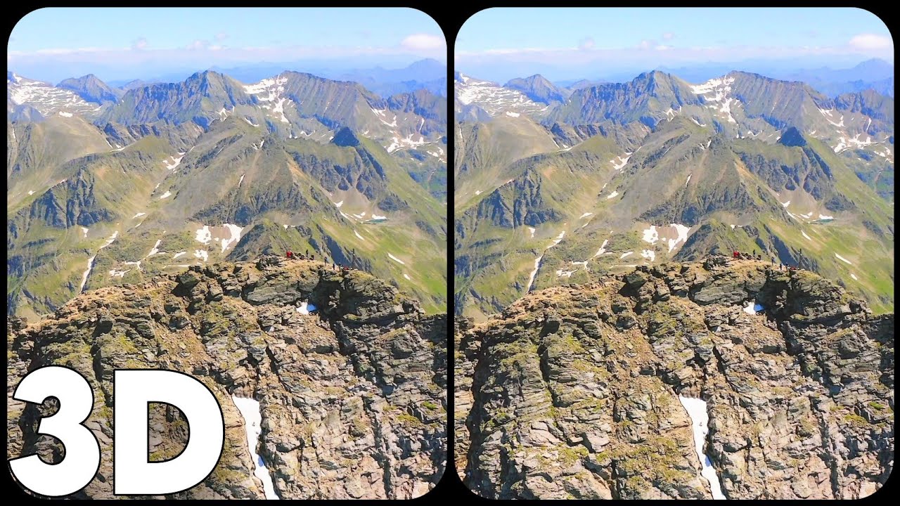 3D SBS Drone Aerial Footage of Mountains | VR Side by Side