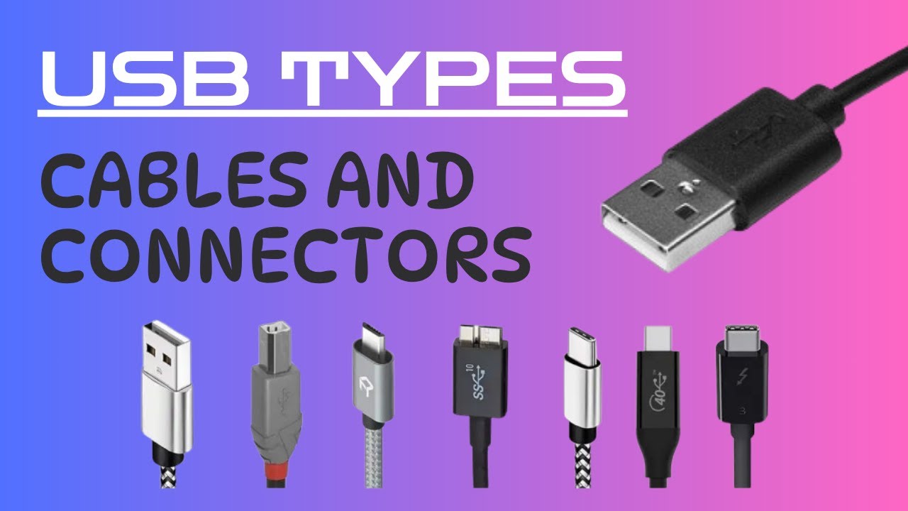 Explained!! USB Ports, Cables, Types, & Connectors and Their Differences | Computer Hardware | Basic