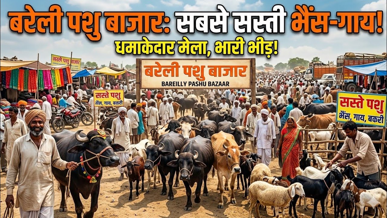 Devcara Bareilly Pasu bazar 14 लीटर दूध देने वाली भैंस 