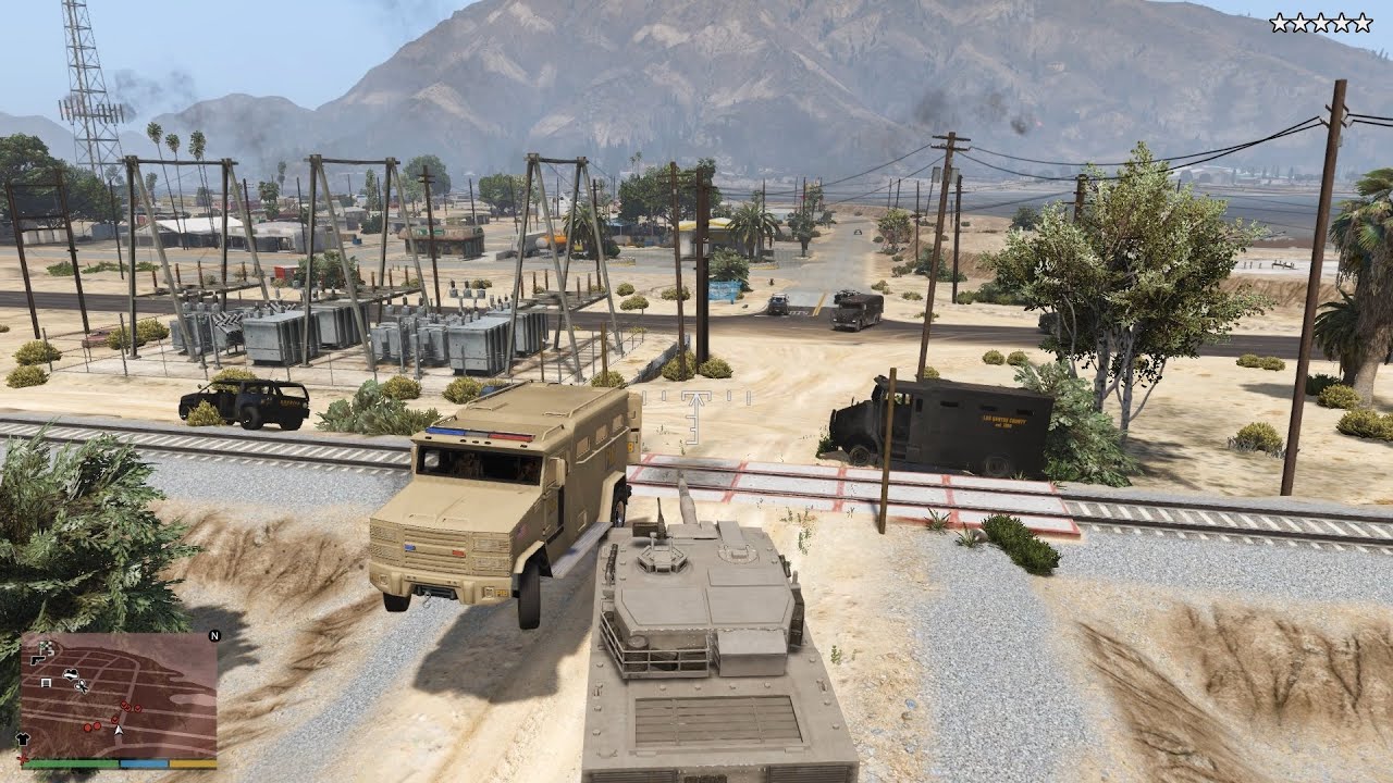 GTA V Intense Tank Rampage + Epic Five Star Wanted Level Escape [PEV: DTAR ]