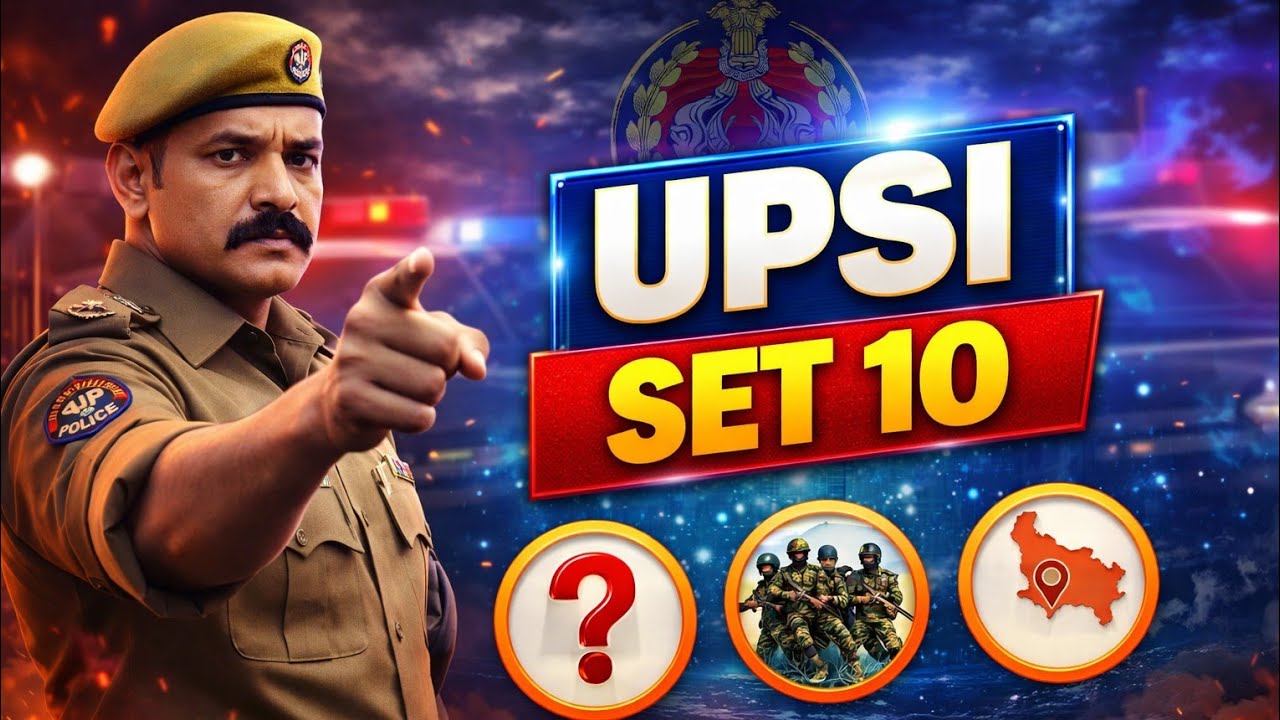 UPSI Top 100 Questions 2026 | Most Important MCQs for UP Police SI Exam | Sure Shot Selection #upsi
