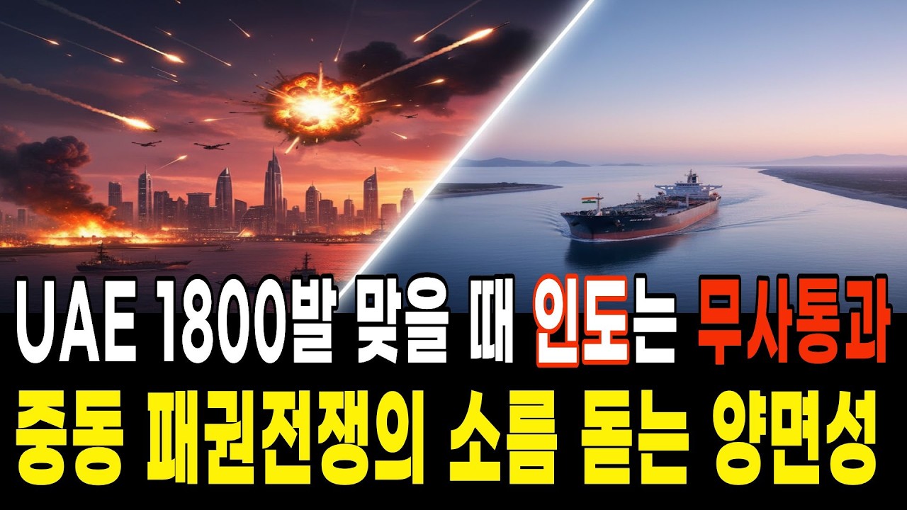 UAE는 1800발 맞을 때 인도는 무사통과? 중동 패권전쟁의 소름 돋는 양면성