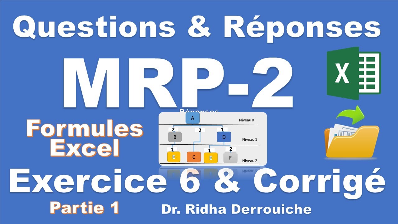 06.1.  Exercice MRP PDP CBN et sa correction  avec les formules Excel (Partie 1)