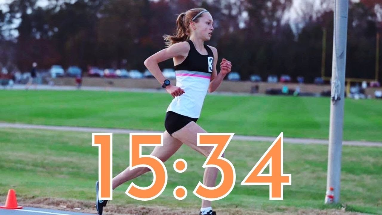 Jenna Hutchins BREAKS the Girl's Highschool and U20 5k record + Interview || 15:34.47