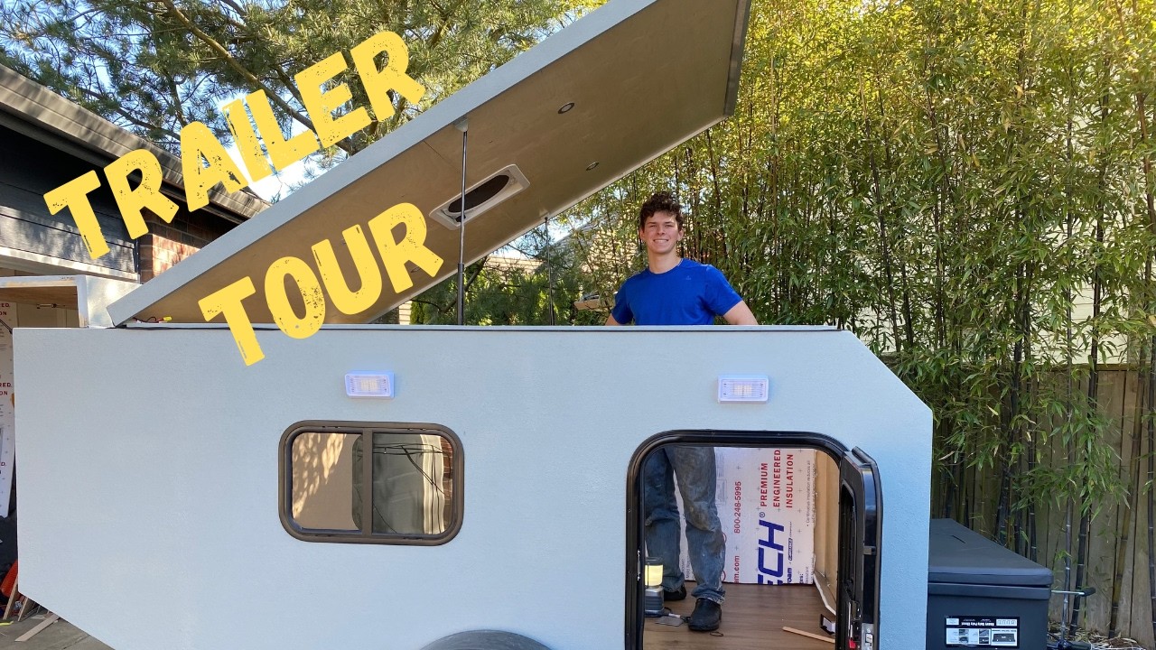 Tour of the Tiny Trailer I built at 17
