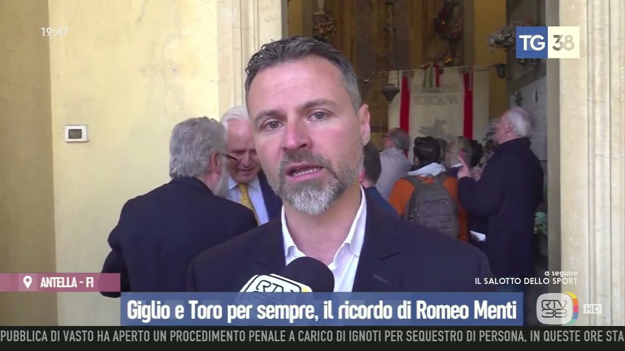 TG RTV38 sulla cerimonia all'Antella nel 75 ann. Calciatore Romeo Menti morto nella tragedia Superga