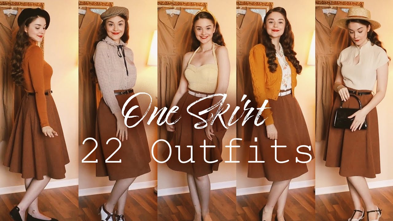 22 VINTAGE OUTFITS with One Skirt | Different Outfit Ideas