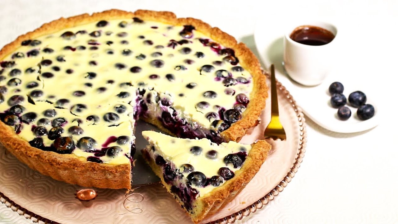 Isländischer HEIDELBEERKUCHEN mit Skyr - kalorienarm backen