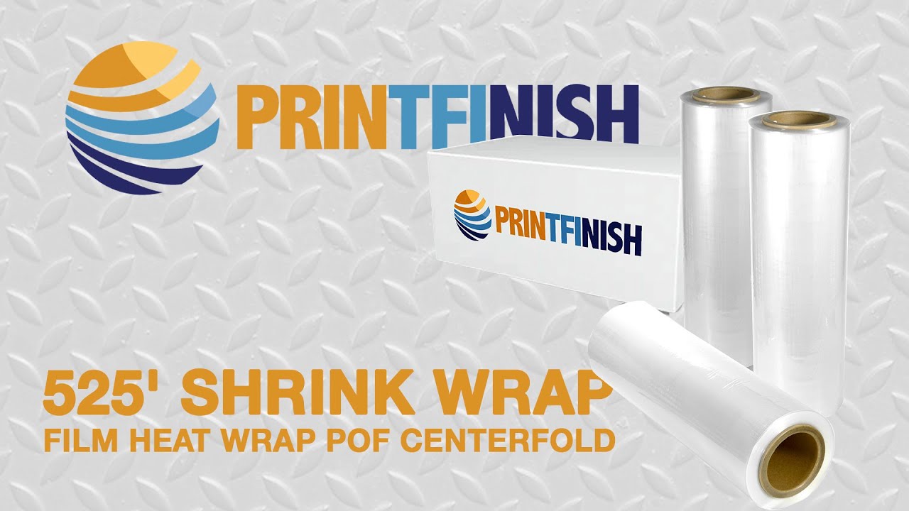 525' Shrink Wrap Film Heat Wrap POF Centerfold - Polyolefin 75 Gauge High Quality Heavy Duty (12