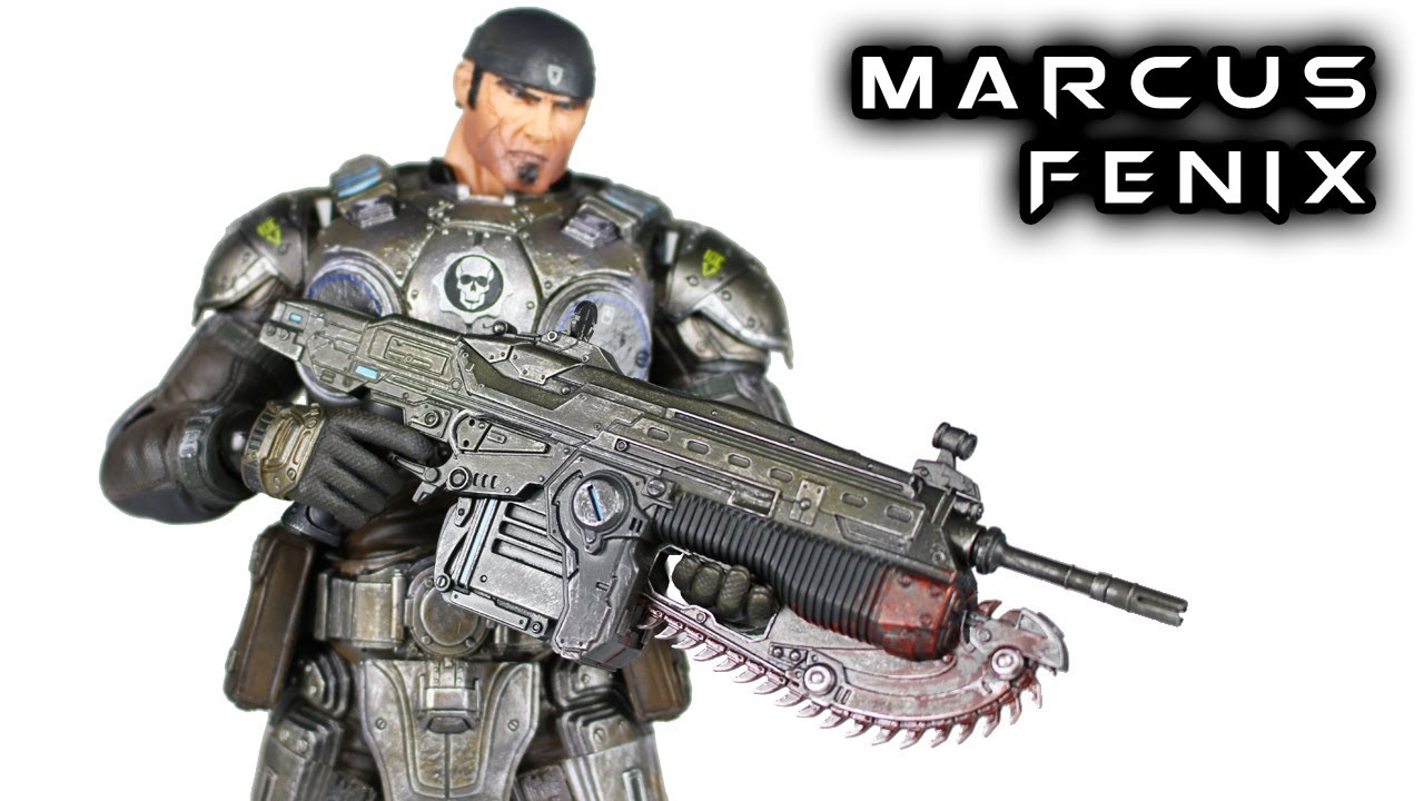 Play Arts Kai MARCUS FENIX Gears of War Action Figure Toy Review