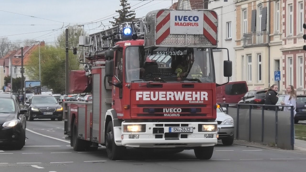 [F3] - HLF + Reserve-Drehleiter BF Schwerin FuRW Nord