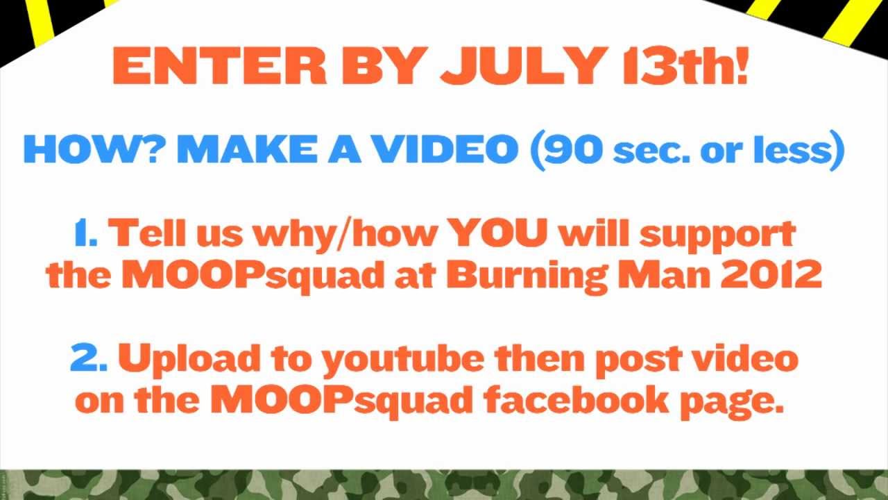 MOOPsquad Seeking MOOPtroops for Burning Man 2012