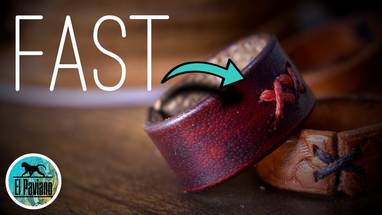 How i craft a INCREDIBLE easy Leather Ring from Scrap