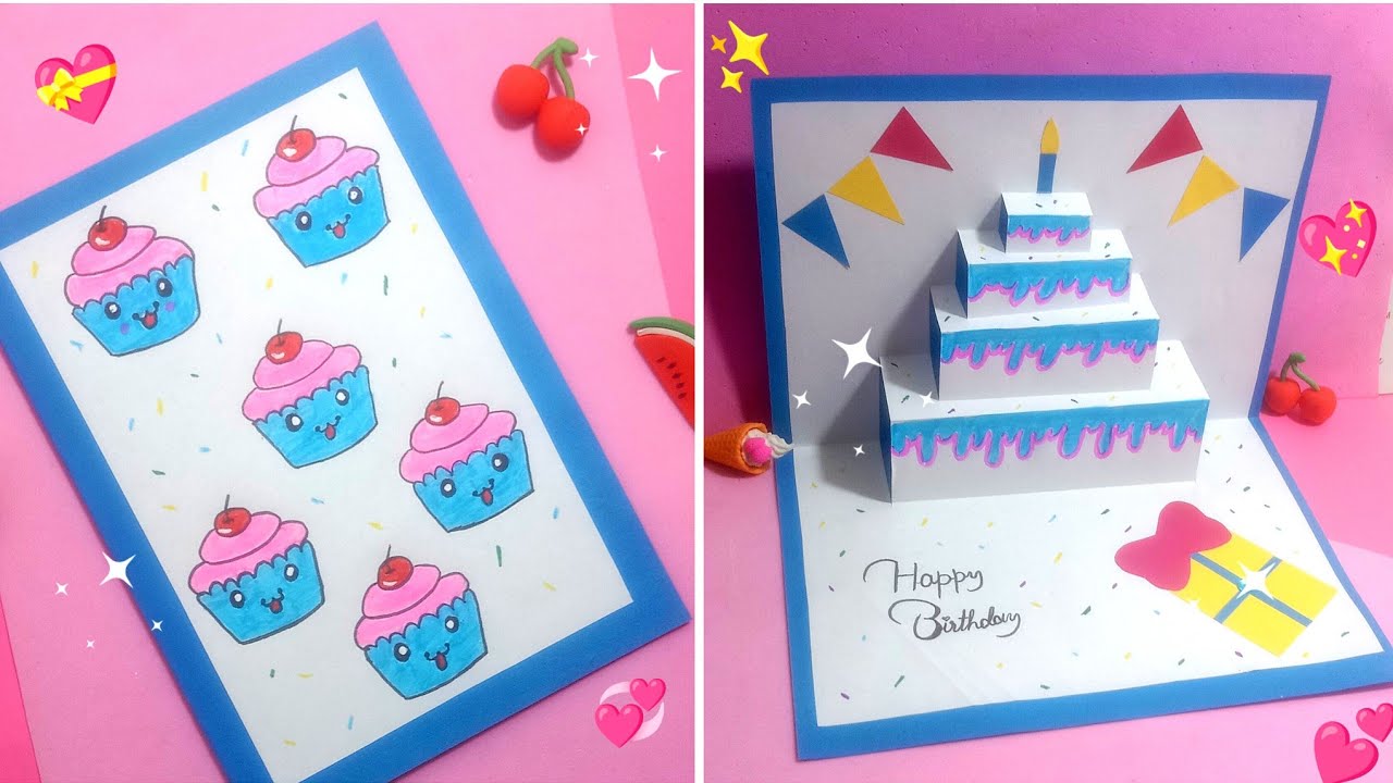 ​How to Make a Beautiful 3D Birthday Card at Home | Simple DIY 🎂