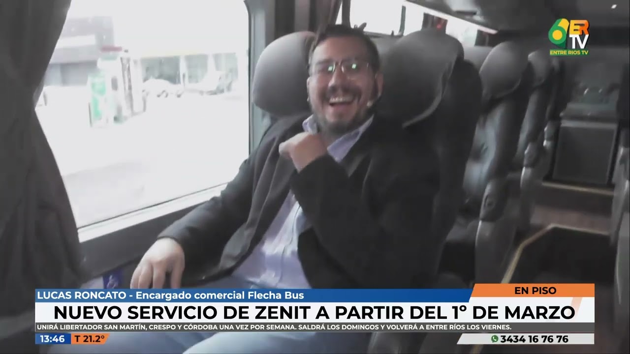 N6 - Lucas Roncato - Zenit de Flecha Bus suma un nuevo servicio que une Crespo y Córdoba