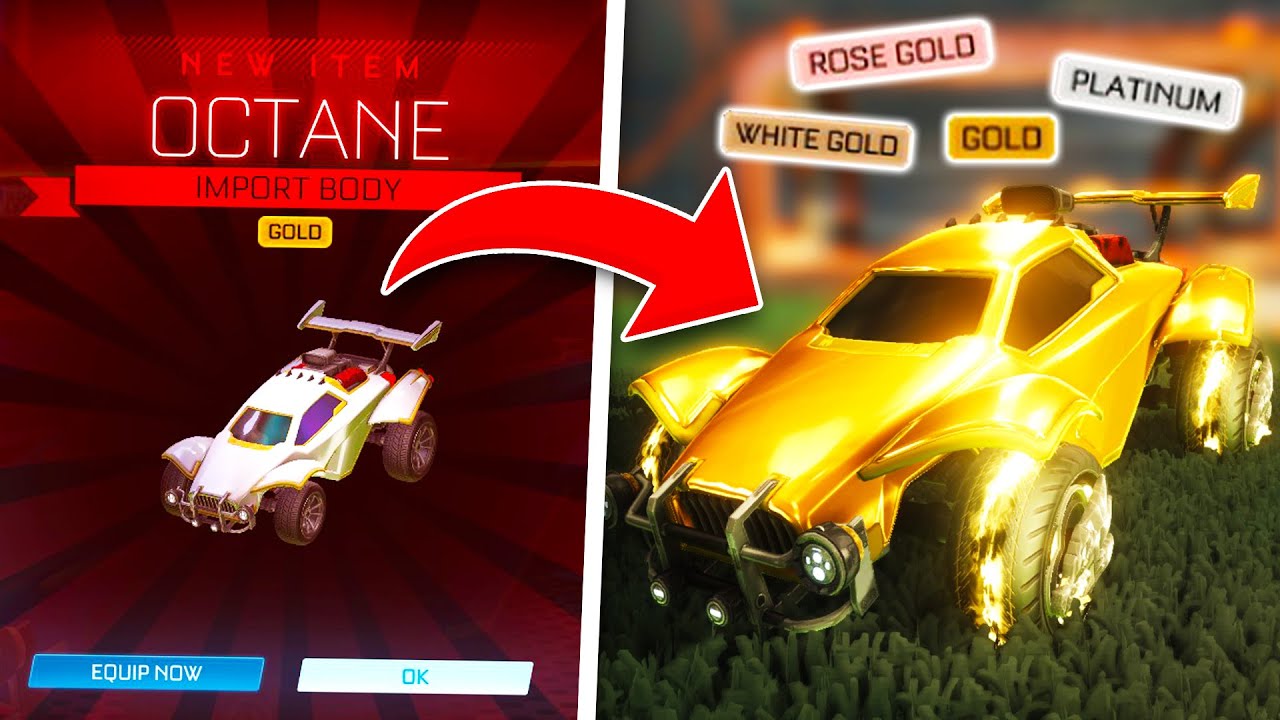 How To Get GOLD PAINTED Items On Rocket League PC!