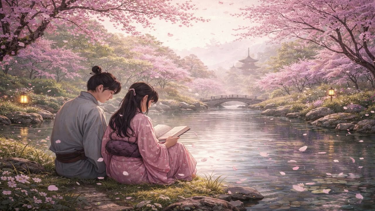 River of Blossoms – Minimal Japanese Spring Ambient 花流れの川 – ミニマル和風アンビエント